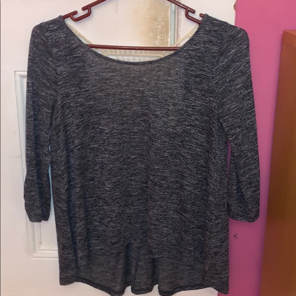 blouse with lace on the back good condition